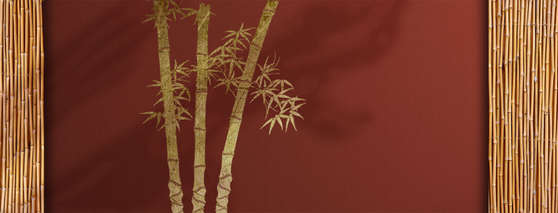 Bamboo stencil art design 