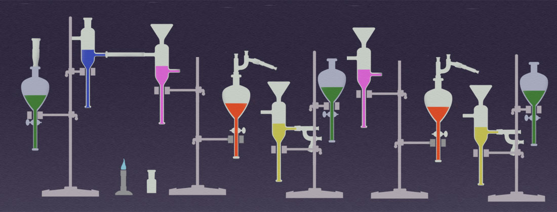 Chemistry stencil art design 