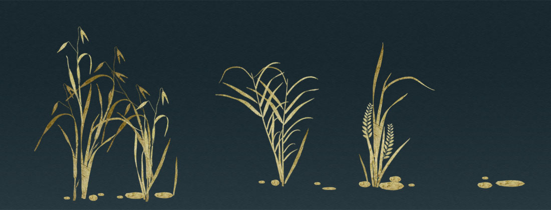 Grass stencil art design 