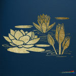 Water lily Stencil ST47