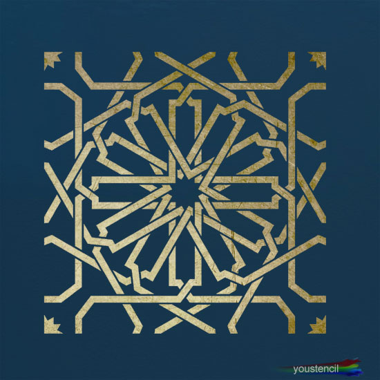 Moroccan 
      Tile Stencil #5R: ST27R