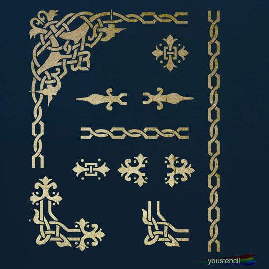 Celtic Knot Border Stencil: ST4