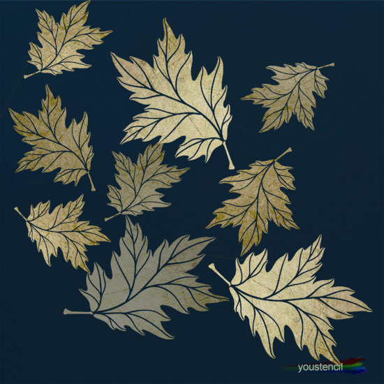 Oak Leaves Stencil: ST43