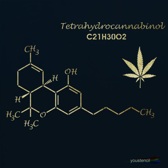 THC Structural Formula Stencil: ST44