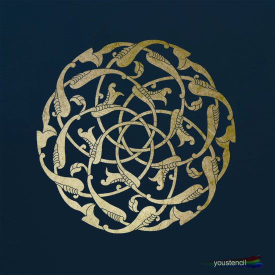 Turkish Mandala stencil