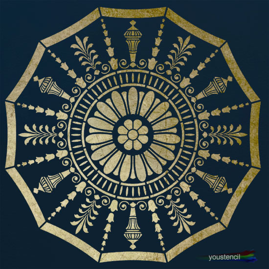 Large Victorian Mandala stencil ST92